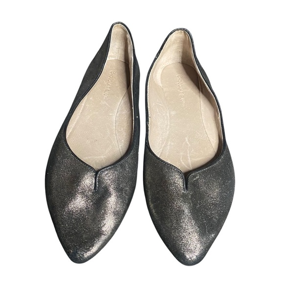 Chocolat Blu Glamour Bronze Metallic Pointed Toe Flats - Picture 2 of 8